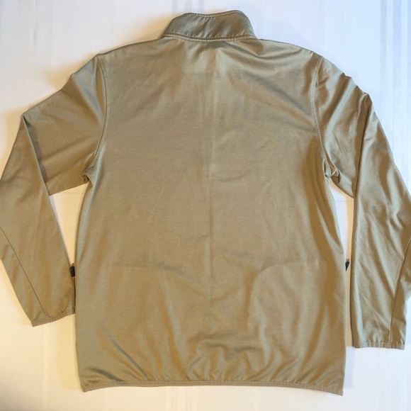 Aspen Tan & Orange Quarter-Zip Pullover with Front Zip Pockets Size L - Picture 2 of 10